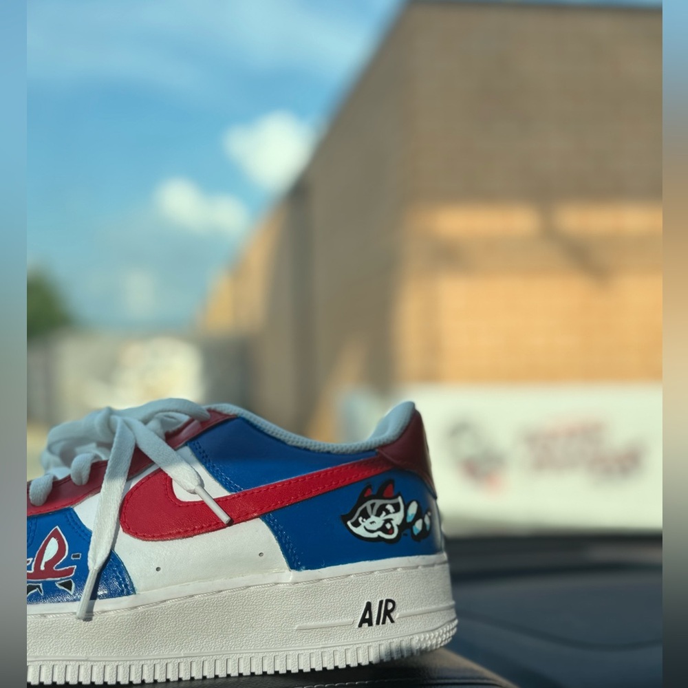 Custom Trash Panda Nike Air Force 1 W Sz 8.5/ Y7 - Picture 3 of 9